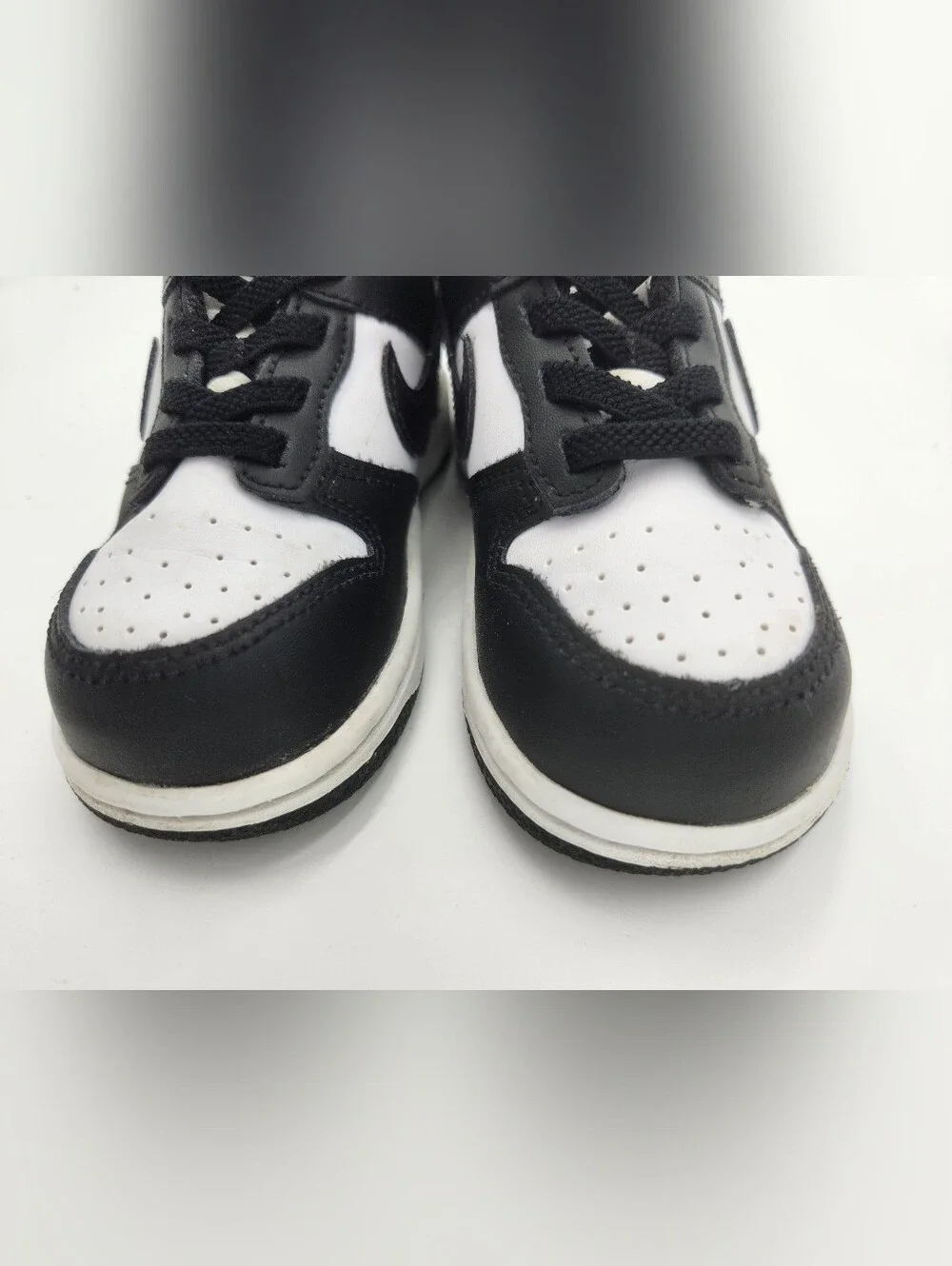 Nike Dunk Low Panda Black And White Sneakers Child Size 8c